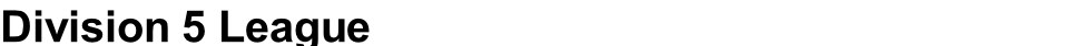 Division 5 League